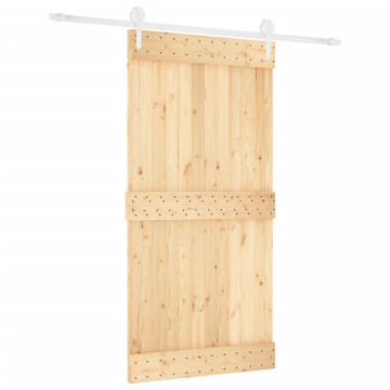 Tömör fenyőfa tolóajtó fémszerelék szettel 100 x 210 cm - utánvéttel vagy ingyenes szállítással