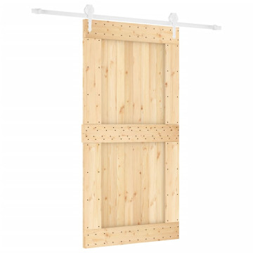 Tömör fenyőfa tolóajtó fémszerelék szettel 100 x 210 cm - utánvéttel vagy ingyenes szállítással