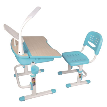 Vipack Comfortline 301 kék-fehér állítható gyerekíróasztal székkel - utánvéttel vagy ingyenes szállítással