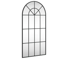 Fekete ívelt vas fali tükör 50 x 100 cm - utánvéttel vagy ingyenes szállítással