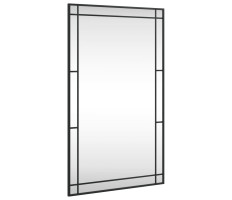 Fekete téglalap alakú vas fali tükör 60 x 100 cm - utánvéttel vagy ingyenes szállítással