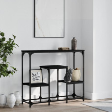 Fekete szerelt fa tálalóasztal 89,5x28x76 cm - utánvéttel vagy ingyenes szállítással