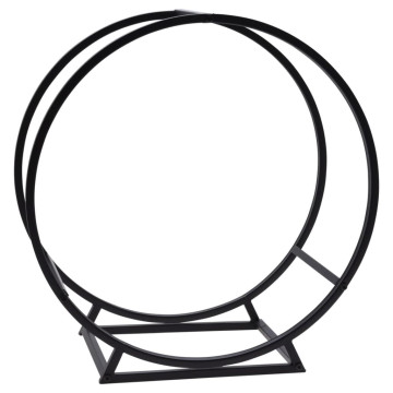 ProGarden fekete kerek fatároló állvány 50 x 25 x 51,5 cm - utánvéttel vagy ingyenes szállítással