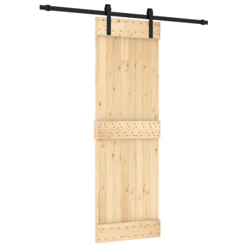 Tömör fenyőfa tolóajtó fémszerelék szettel 70 x 210 cm - utánvéttel vagy ingyenes szállítással