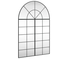 Fekete ívelt vas fali tükör 100x150 cm - utánvéttel vagy ingyenes szállítással