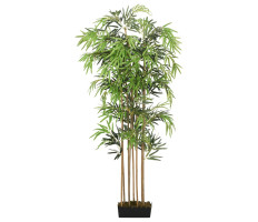 Zöld mű bambuszfa 1095 levéllel 150 cm - utánvéttel vagy ingyenes szállítással
