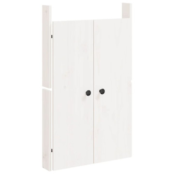 Fehér tömör fenyőfa kültéri konyhaszekrény ajtó 50 x 9 x 82 cm - utánvéttel vagy ingyenes szállítással