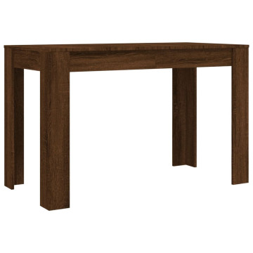 Barna tölgy színű szerelt fa étkezőasztal 120 x 60 x 75 cm - utánvéttel vagy ingyenes szállítással