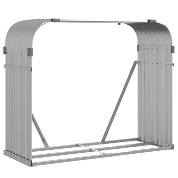 Ezüstszínű horganyzott acél rönktartó 120 x 45 x 100 cm - utánvéttel vagy ingyenes szállítással