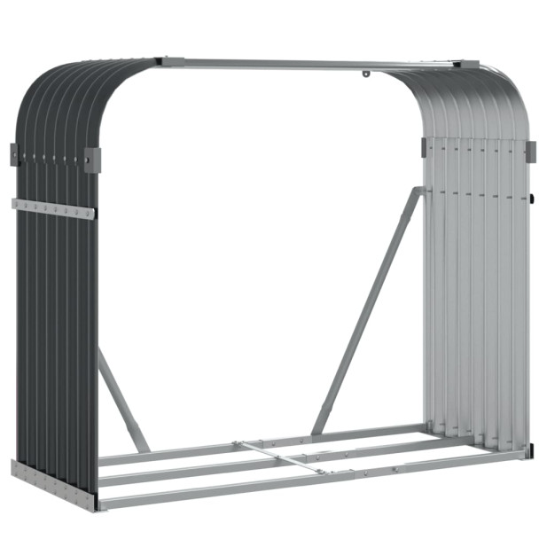 Antracitszürke horganyzott acél rönktartó 120 x 45 x 100 cm - utánvéttel vagy ingyenes szállítással