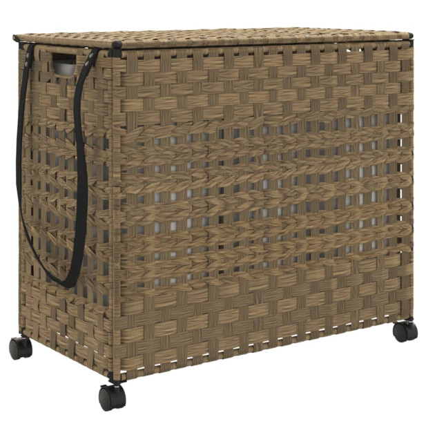 Rattan szennyeskosár kerekekkel 66x35x60 cm - utánvéttel vagy ingyenes szállítással