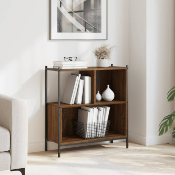Barna tölgy színű szerelt fa könyvszekrény 72 x 28 x 77,5 cm - utánvéttel vagy ingyenes szállítással