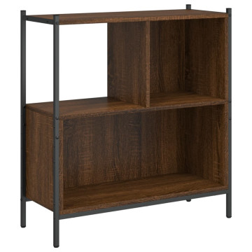 Barna tölgy színű szerelt fa könyvszekrény 72 x 28 x 77,5 cm - utánvéttel vagy ingyenes szállítással
