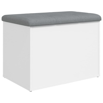 Fehér szerelt fa tárolópad 62 x 42 x 45 cm - utánvéttel vagy ingyenes szállítással