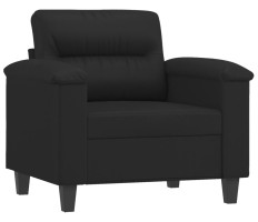 Fekete műbőr kanapéfotel 60 cm - utánvéttel vagy ingyenes szállítással