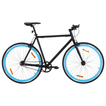 Fekete és kék örökhajtós kerékpár 700c 51 cm - utánvéttel vagy ingyenes szállítással