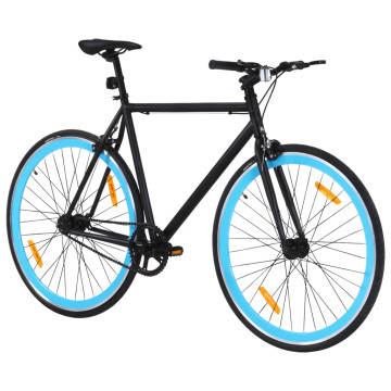 Fekete és kék örökhajtós kerékpár 700c 51 cm - utánvéttel vagy ingyenes szállítással