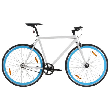 Fehér és kék örökhajtós kerékpár 700c 59 cm - utánvéttel vagy ingyenes szállítással