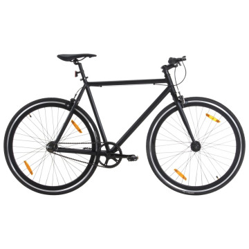 Fekete örökhajtós kerékpár 700c 59 cm - utánvéttel vagy ingyenes szállítással