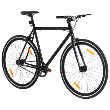 Fekete fix áttételes kerékpár 700c 51 cm - utánvéttel vagy ingyenes szállítással