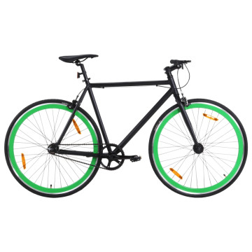 Fekete és zöld örökhajtós kerékpár 700c 55 cm - utánvéttel vagy ingyenes szállítással