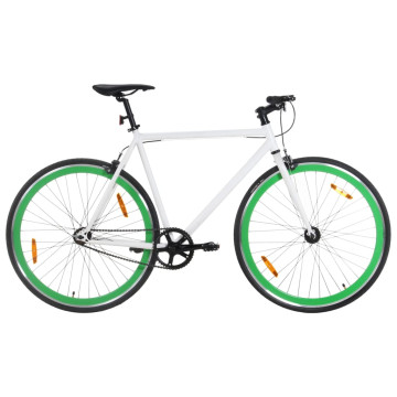 Fehér és zöld örökhajtós kerékpár 700c 55 cm - utánvéttel vagy ingyenes szállítással