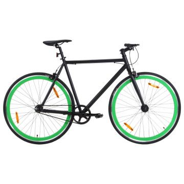 Fekete és zöld örökhajtós kerékpár 700c 59 cm - utánvéttel vagy ingyenes szállítással