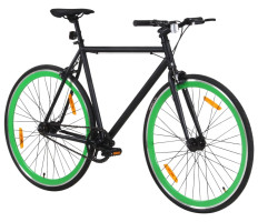 Fekete és zöld örökhajtós kerékpár 700c 59 cm - utánvéttel vagy ingyenes szállítással