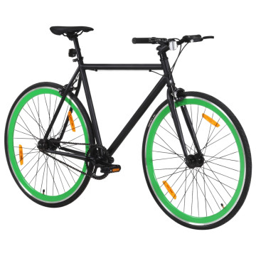 Fekete és zöld örökhajtós kerékpár 700c 51 cm - utánvéttel vagy ingyenes szállítással