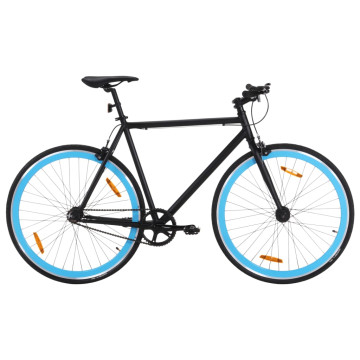Fekete és kék örökhajtós kerékpár 700c 59 cm - utánvéttel vagy ingyenes szállítással