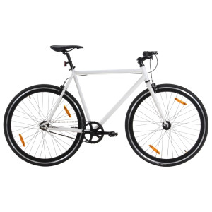 Fehér és fekete örökhajtós kerékpár 700c 55 cm - utánvéttel vagy ingyenes szállítással