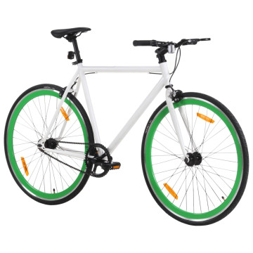 Fehér és zöld örökhajtós kerékpár 700c 59 cm - utánvéttel vagy ingyenes szállítással