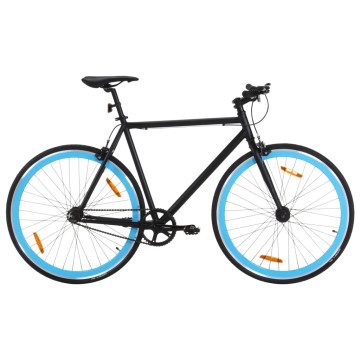 Fekete és kék örökhajtós kerékpár 700c 55 cm - utánvéttel vagy ingyenes szállítással