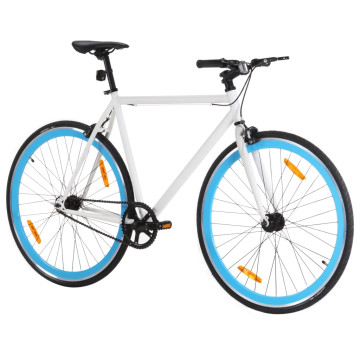 Fehér és kék örökhajtós kerékpár 700c 55 cm - utánvéttel vagy ingyenes szállítással