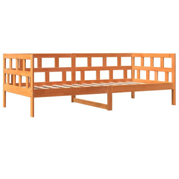 Viaszbarna tömör fenyőfa kanapéágy matrac nélkül 80 x 200 cm - utánvéttel vagy ingyenes szállítással