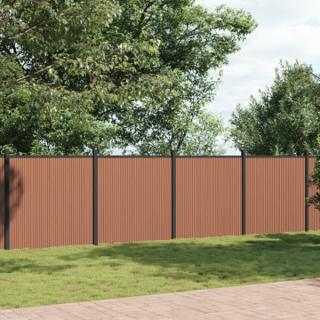 Barna WPC kerítéspanel 699 x 186 cm - utánvéttel vagy ingyenes szállítással