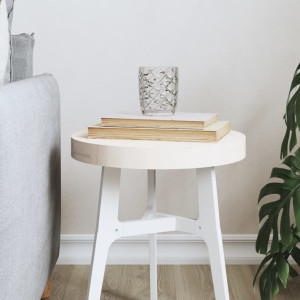 Fehér tömör fenyőfa kerek asztallap Ø30 x 3 cm - utánvéttel vagy ingyenes szállítással