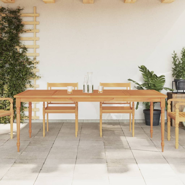 Tömör tíkfa Batavia asztal 200 x 100 x 75 cm - utánvéttel vagy ingyenes szállítással