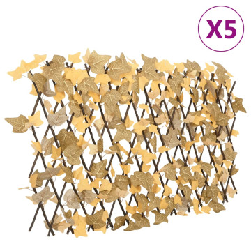 5 db narancssárga bővíthető műjuharlevélrács 180 x 60 cm - utánvéttel vagy ingyenes szállítással