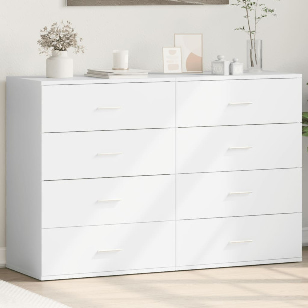 2 db fehér szerelt fa tálalószekrény 60 x 39 x 80 cm - utánvéttel vagy ingyenes szállítással