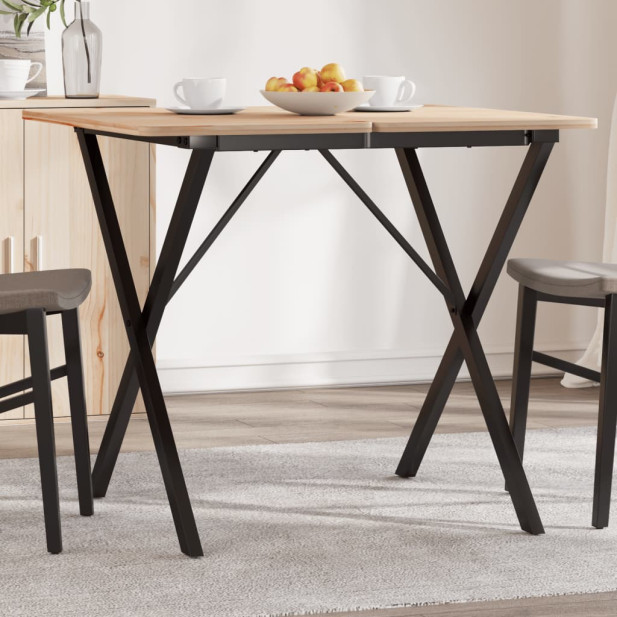 öntöttvas étkezőasztallábak X-alakú vázzal 60 x 60 x 73 cm - utánvéttel vagy ingyenes szállítással