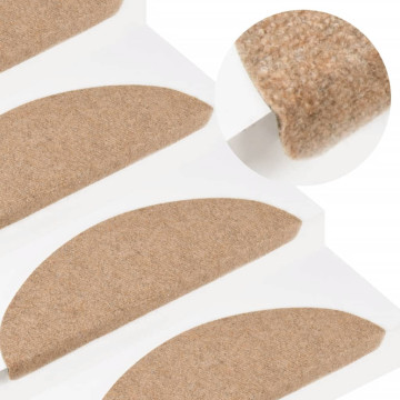 10 db bézs öntapadó lépcsőszőnyeg 56 x 17 x 3 cm - utánvéttel vagy ingyenes szállítással