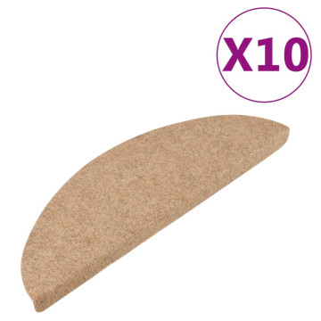 10 db bézs öntapadó lépcsőszőnyeg 56 x 17 x 3 cm - utánvéttel vagy ingyenes szállítással