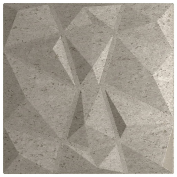 24 db betonszürke XPS gyémántmintás fali panel 50 x 50 cm 6 m² - utánvéttel vagy ingyenes szállítással
