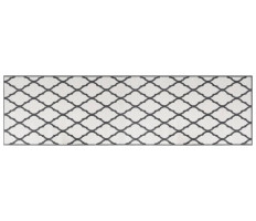 Szürke és fehér megfordítható kültéri szőnyeg 80x250 cm - utánvéttel vagy ingyenes szállítással