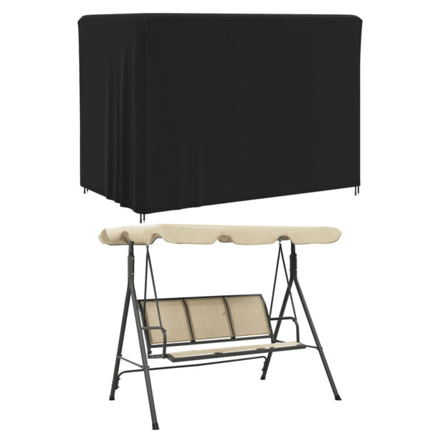 Fekete 420D oxford kerti hintahuzat 220x150x150 cm - utánvéttel vagy ingyenes szállítással