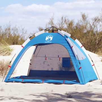 2 személyes azúrkék vízálló gyorskioldó strandsátor - utánvéttel vagy ingyenes szállítással