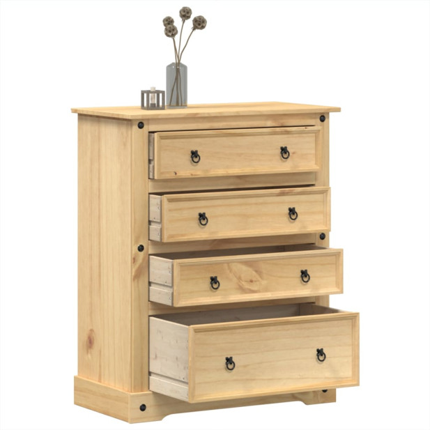 Corona tömör fenyőfa komód 92x48x120 cm - utánvéttel vagy ingyenes szállítással