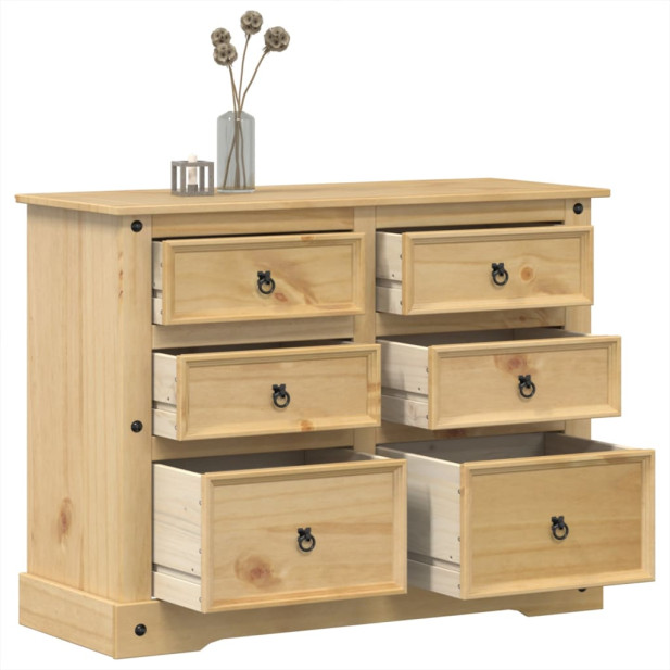 Corona tömör fenyőfa komód 112x48x91 cm - utánvéttel vagy ingyenes szállítással