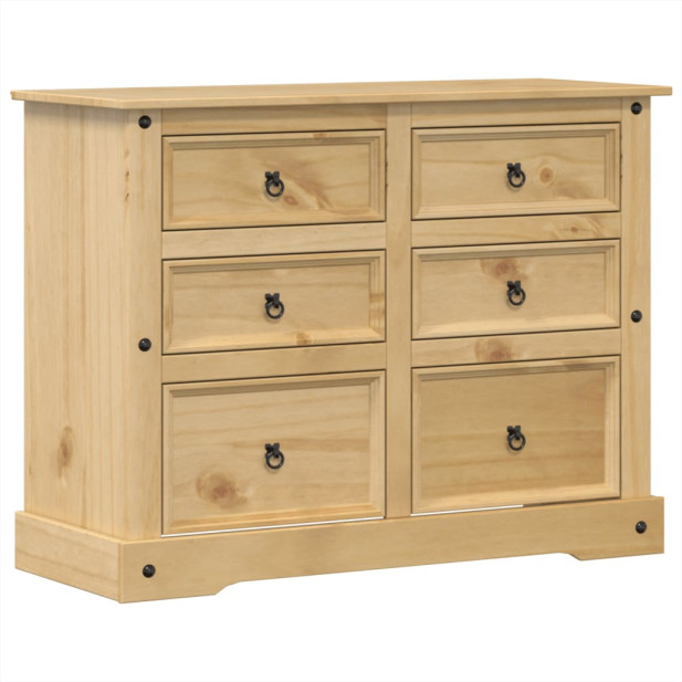 Corona tömör fenyőfa komód 112x48x91 cm - utánvéttel vagy ingyenes szállítással